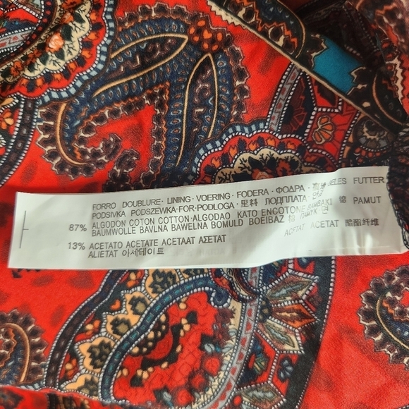 NLW Boho Paisley Mixed Print Mini Shift Dress-Size L (NWT) - Picture 9 of 10